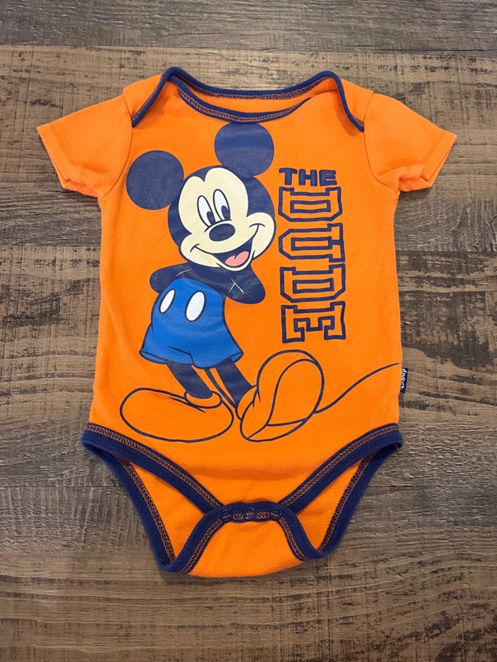 Disney Orange Mickey Mouse 'The Dude' Short-Sleeve One-Piece